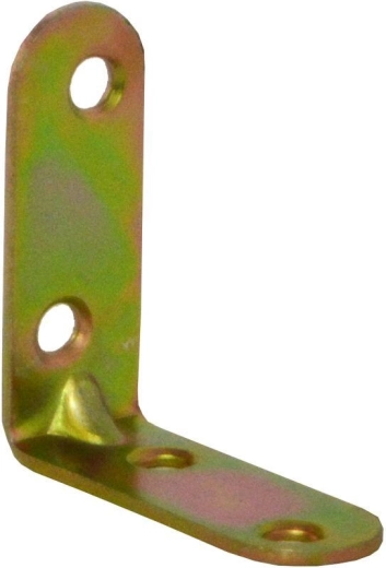 Монтажен ъгъл с ребро 50 × 18 × 2 mm, жълто поцинкован (20 бр.)