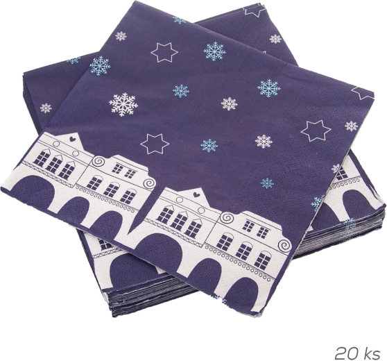 Paper napkins – houses 33 × 33 cm, 20 pcs