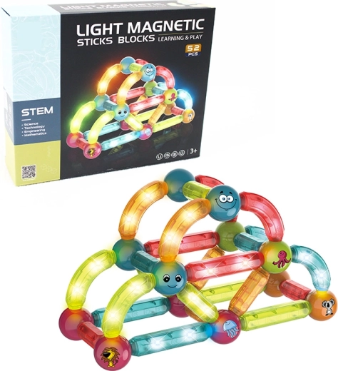 Light-Up Magnetic Building Set 52 pcs
