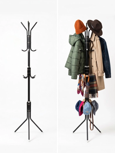Industrial-Style Freestanding Clothes Rack