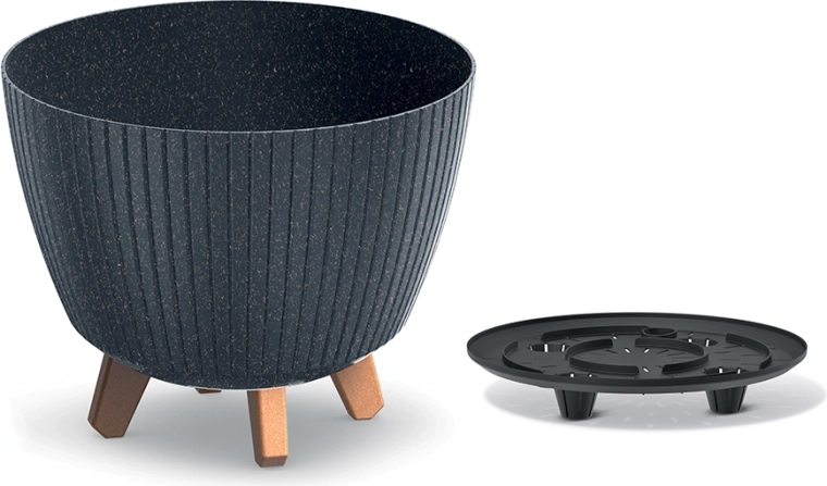 Саксия Lamia Eco Wood 28,8 см антрацит