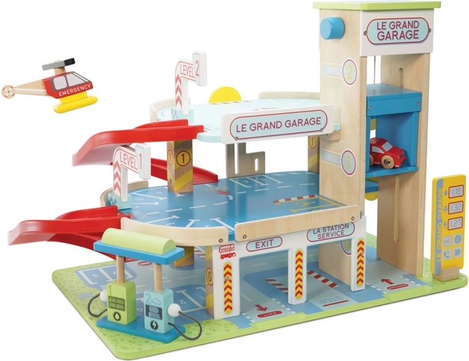 Le Toy Van дървен многоетажен гараж Le Grand Garage