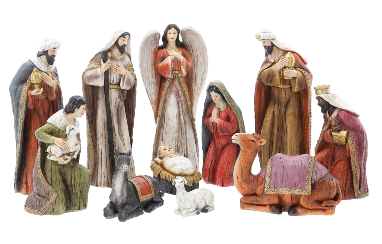 Complete nativity scene in one set