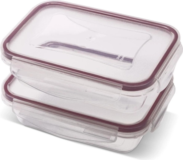 Lamart Clip rectangular food container set 2× 400 ml