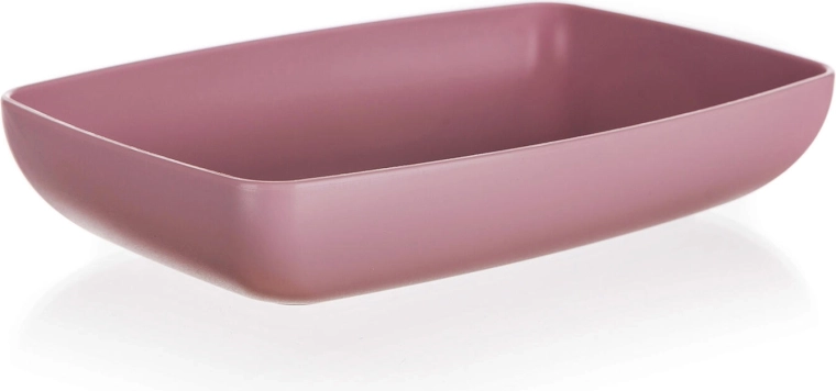 Culinaria Plastic Serving Tray, Dark Pink, 18 x 12 cm