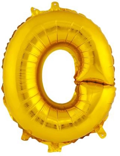 TORO Foil Balloon Letter O 30 cm – Gold