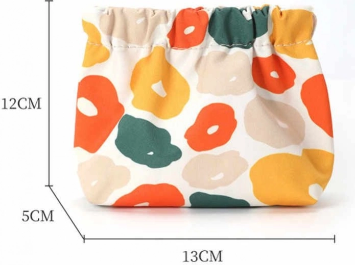 Multifunctional women’s cosmetic pouch for handbag with floral pattern