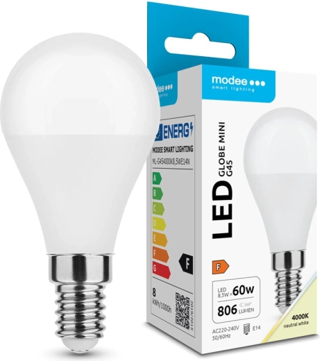 Modee LED Bulb Globe Mini G45 8.5 W E14 806 lm Neutral White