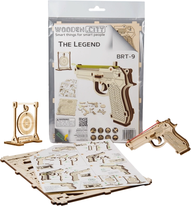 Дървен 3D пъзел пистолет Legend BRT’19 WOODEN CITY (31 части)