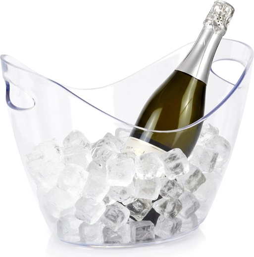 Transparent plastic ice bucket 4 l