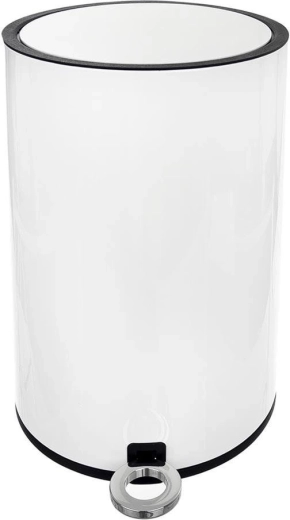 Metal pedal trash can 6 L – white