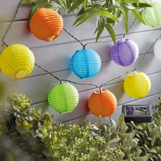 Colorful lanterns with LED lights