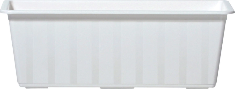 Plastic balcony planter 60 cm white