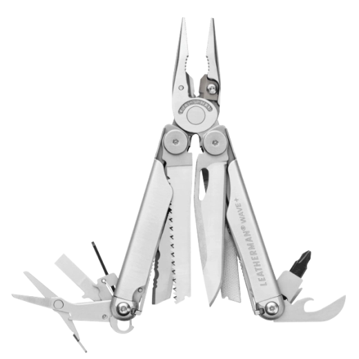 Leatherman Wave Plus multi-tool, stainless steel