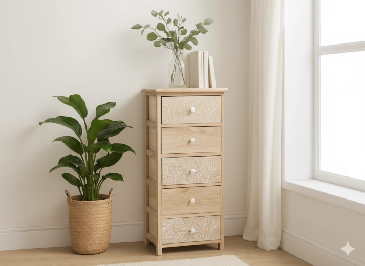 Chest of drawers with 5 drawers Luiza 40 × 29 × 90 cm