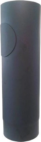 Димоотводна тръба с отвор 150 mm, дължина 500 mm, дебелина 1,5 mm, черна