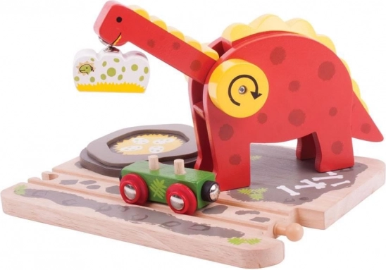 Bigjigs Rail динозавър-кран