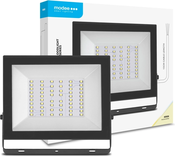 Modee LED Floodlight E-series Slim 50 W, 4000 lm, 120°, neutral white