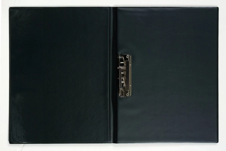 A4 folder with spine fastener, glossy blue