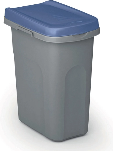 HOME ECO SYSTEM 40 L Recycling Bin, grey with blue lid
