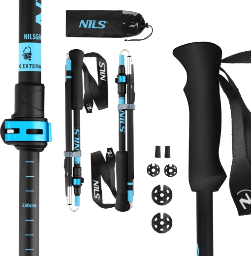 NILS TK8604 Trekking Poles foldable aluminum 7075