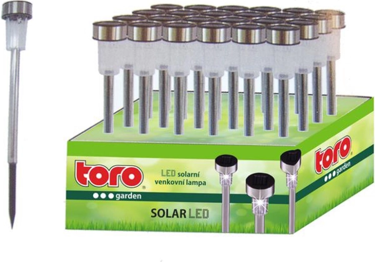 Solar LED Light TORO 36.5 cm, Silver