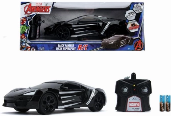 RC кола MARVEL Black Panther Lykan 1:16 с USB зареждане