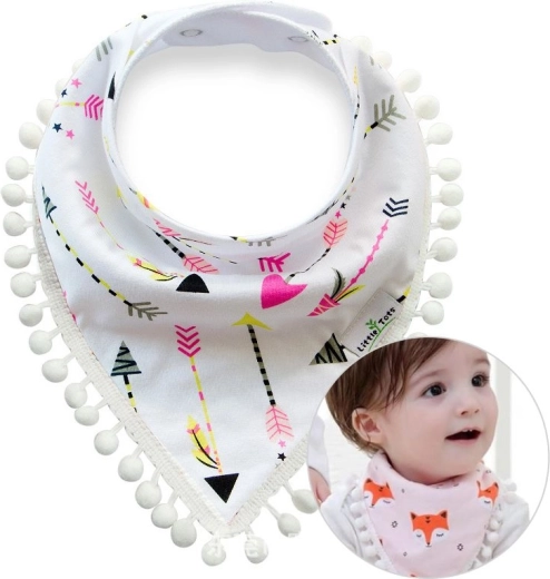 Children's Scarf with Pom-Poms - Cupid's Arrow