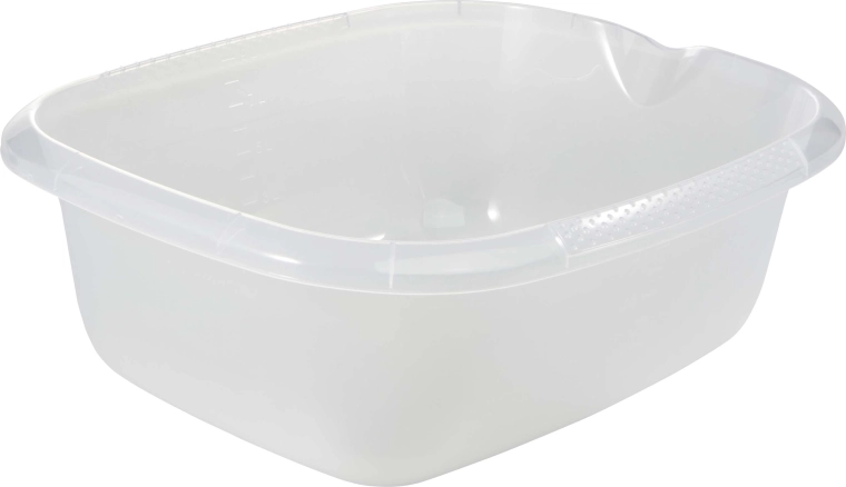 Round transparent bowl with pouring spout 38 × 32 × 14 cm