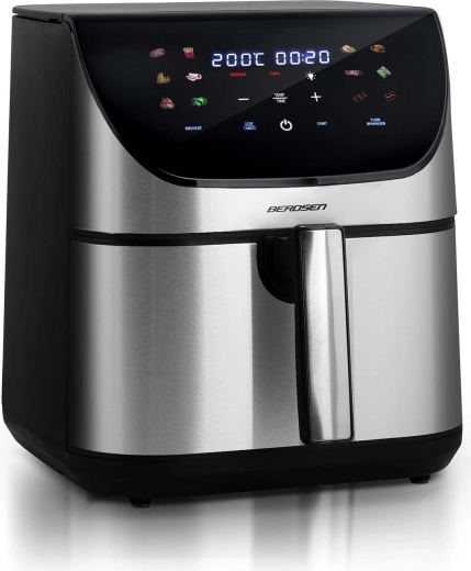 Elegant stainless steel and touch controls