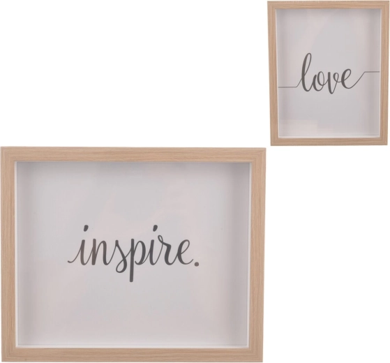Beige wooden photo frame 22 × 27 cm