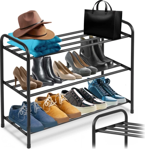 Massido Metal Three-Tier Shoe Rack