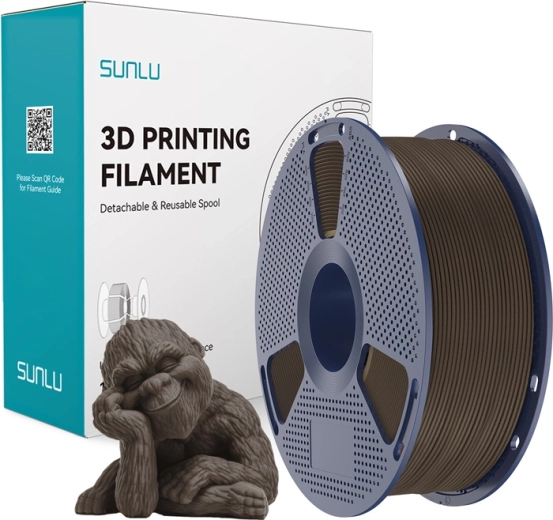 Sunlu Wood филамент Pro за 3D печат, орех