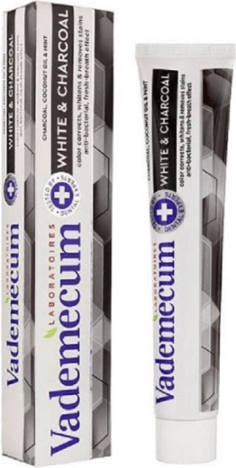 Vademecum ProLine White & Charcoal избелваща паста за зъби 75 мл