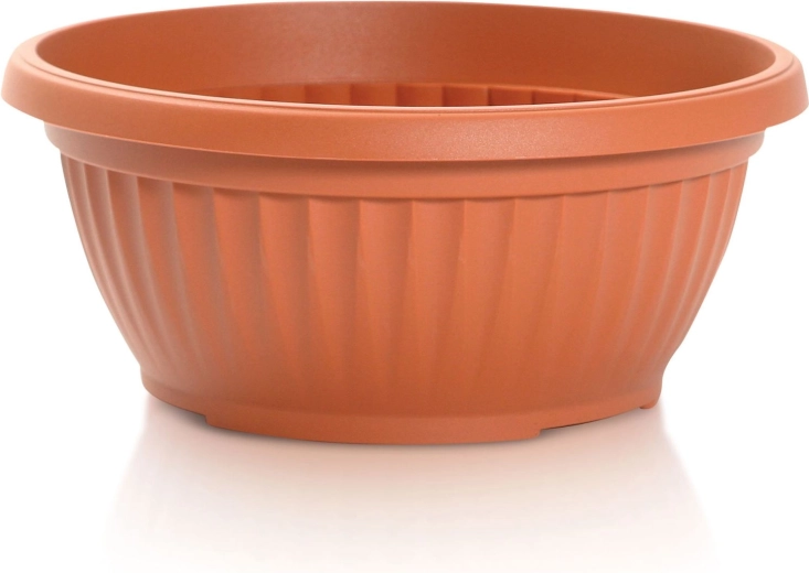 Plastic flower bowl Terra 30 cm terracotta