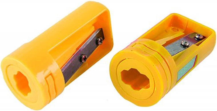 Sharpener for carpenter and flat pencils with sanding surface