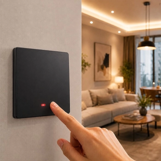 Convenient touch control on the wall