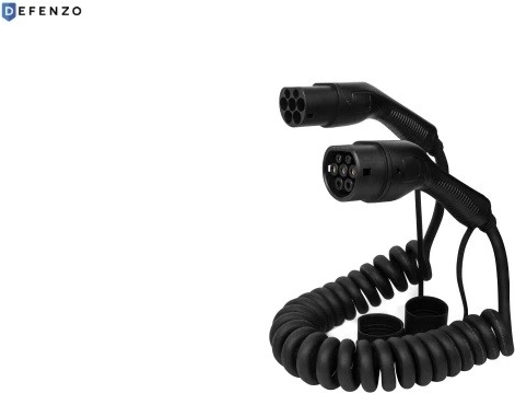 Defenzo Spiro AC22 Type 2 coiled charging cable 10 m