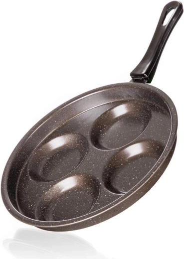 Pancake Pan 24 cm GRANITE Brown with Non-Stick Surface