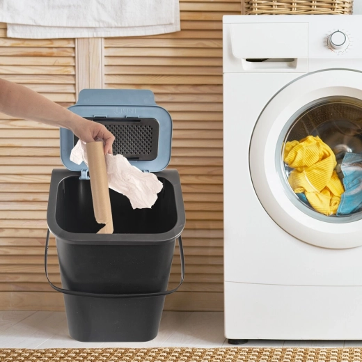 Flip lid for convenient disposal