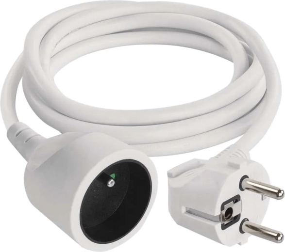 EMOS Extension Cable 1.5 m, 1 Socket, White