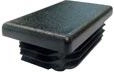 Rectangular end cap 40 × 20 mm made of LDPE, black (10 pcs)