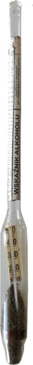 Alcoholmeter with thermometer for measuring alcohol