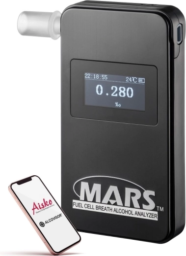 Alcovisor Mars BT bluetooth електрохимичен алкотестър черен - 1 брой