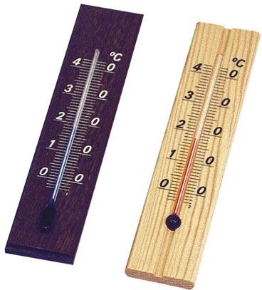 Indoor wooden thermometer 12 cm for wall