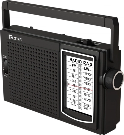 Portable IZA-5 radio, black