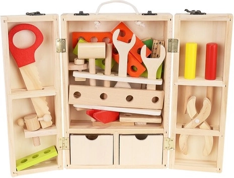 Clear toolbox with compartments