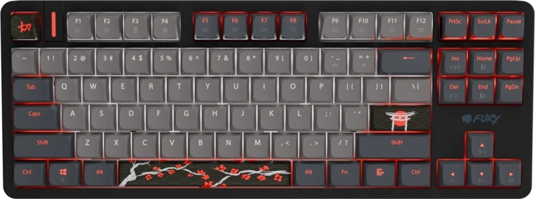 Магнитна геймърска клавиатура Fury Kanabo K6 RGB US черно-сива