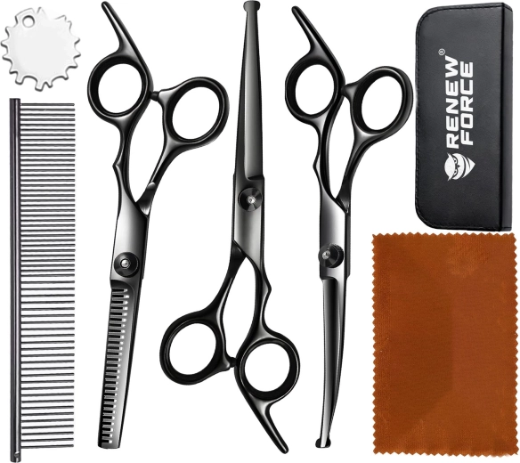 RENEW FORCE Grooming Scissors Set for Pet Grooming