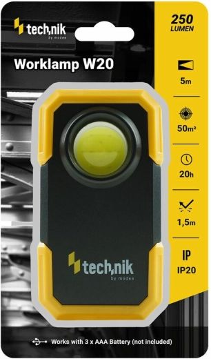 Technik MT‑W20 Work Light with Clip, Magnetic Base and COB LED